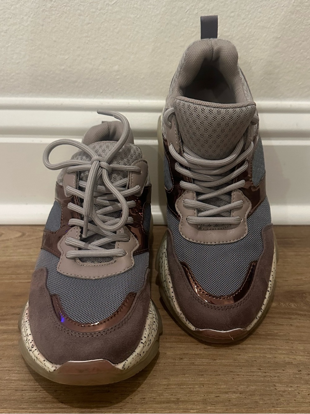 STEVE MADDEN MISLEADING GREY/MULTI SNEAKER US 8